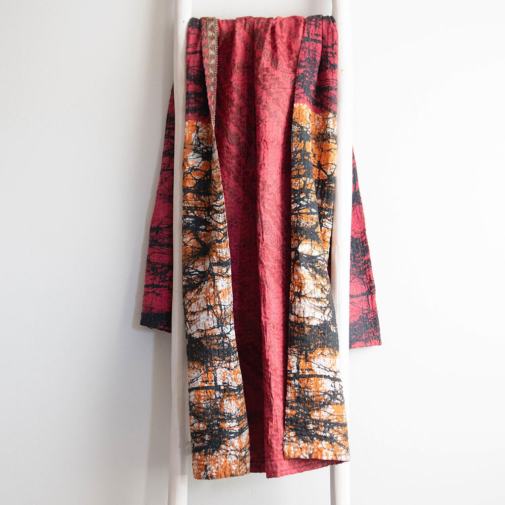 Handmade Unique Kantha Quilt KT6058 - Traditional Indian Patchwork Bedspread for Cozy Home Decor & Bohemian Style Bedroom