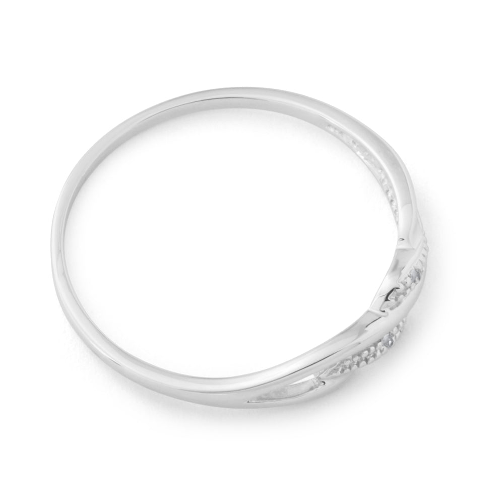 9ct White Gold Diamond Ring with 2 Brilliant Cut Diamonds - Elegant Wedding Band & Anniversary Jewelry Gift for Her - Perfect for Engagements, Proposals & Special Occasions