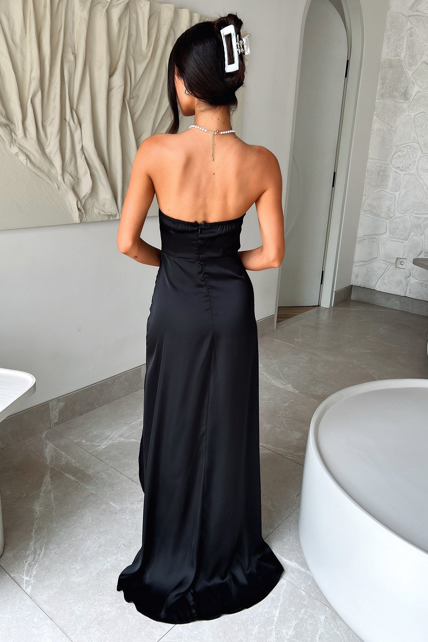 Fleur Maxi Dress in Black - Elegant Long Flowy Summer Dress for Women | Perfect for Beach, Vacation, and Evening Events