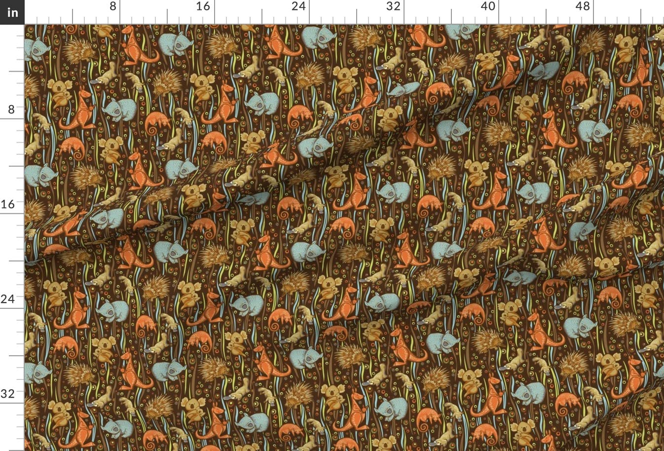 Aussie Animal Friends Printed Minky Fabric by The Yard - Soft Plush Material for Sewing Baby Blankets, Quilt Backing & DIY Projects - Perfect for Nursery Decor & Cozy Crafts