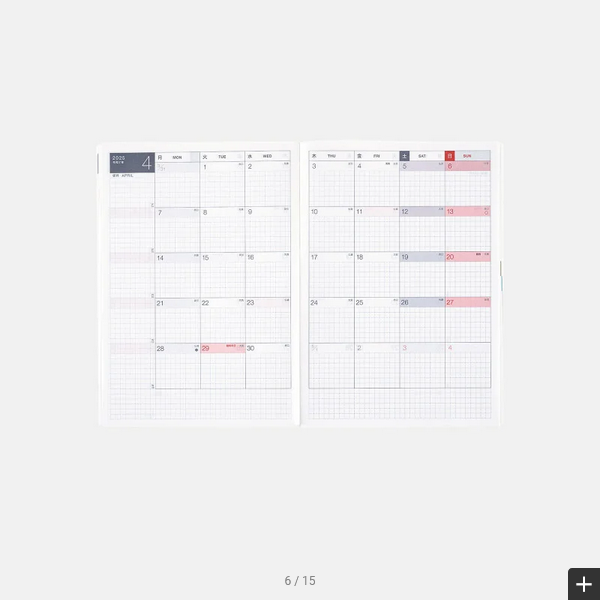 Hobonichi Techo 2025 Planner - Black Gingham HON A5 Size Daily Journal (English Edition) | January Start, Monday Start | Perfect for Work, School & Personal Organization