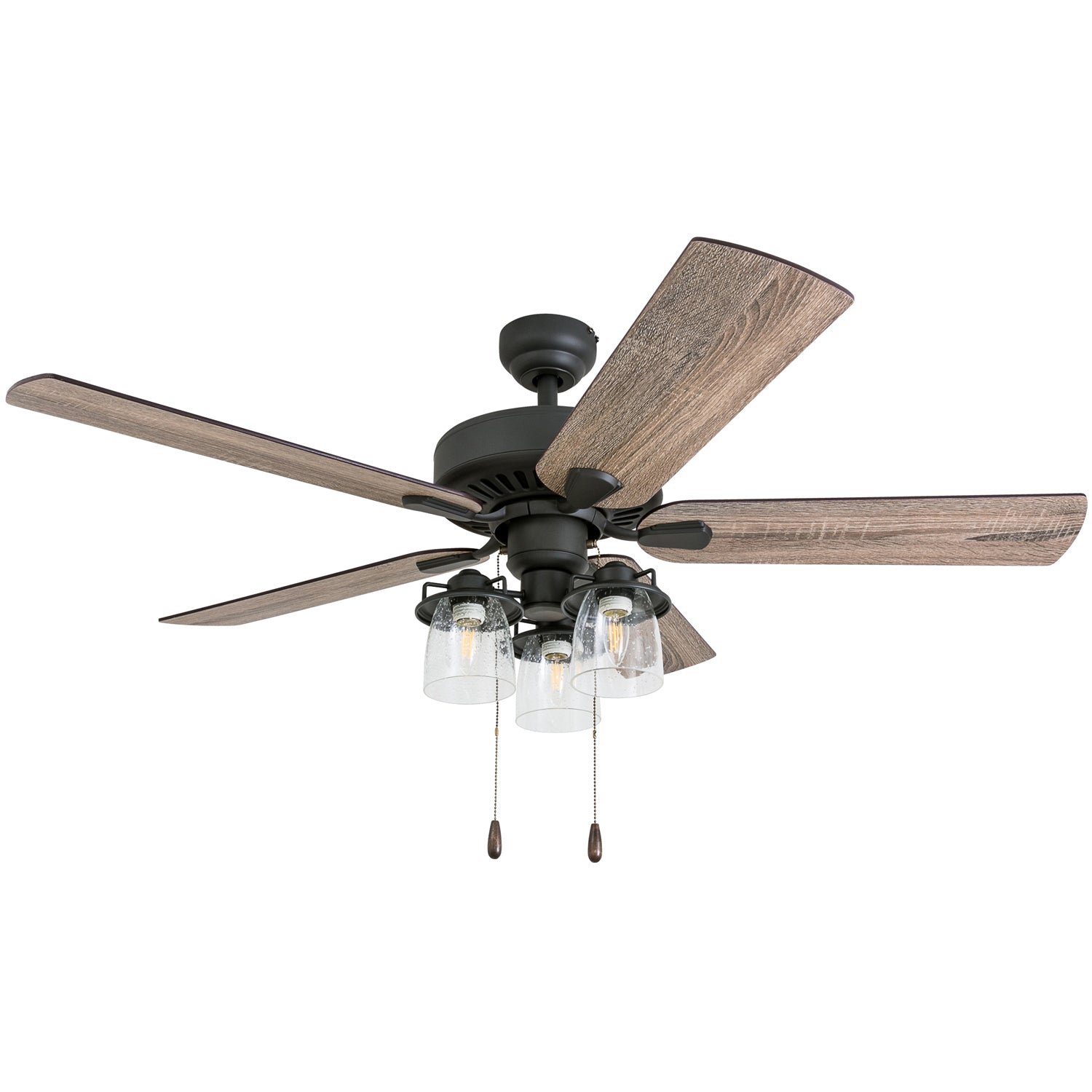 52 Inch Briarcrest Bronze Remote Control Ceiling Fan with Light Kit - Quiet Reversible Motor for Bedroom, Living Room, and Outdoor Patio