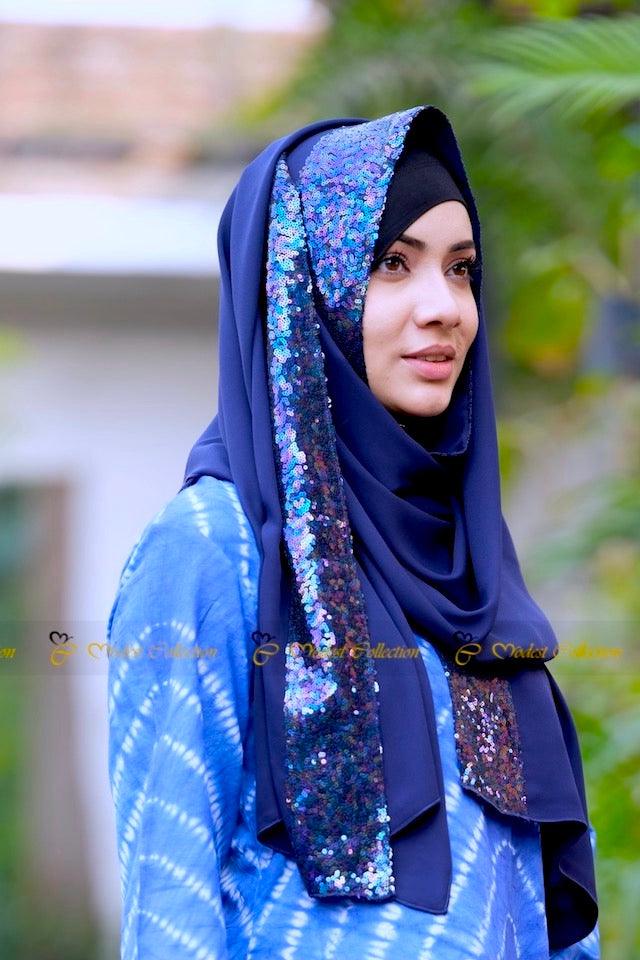 Sequence Scarf Navy - Stylish and Warm Winter Accessory for Women & Men - Perfect for Outdoor Activities, Travel, and Casual Wear