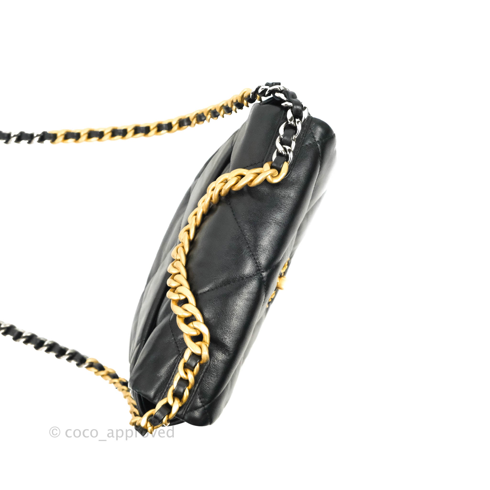 Chanel 19 Small Handbag in Black Goatskin Leather with Mixed Hardware - Luxury Crossbody Bag for Women, Perfect for Date Night & Evening Events