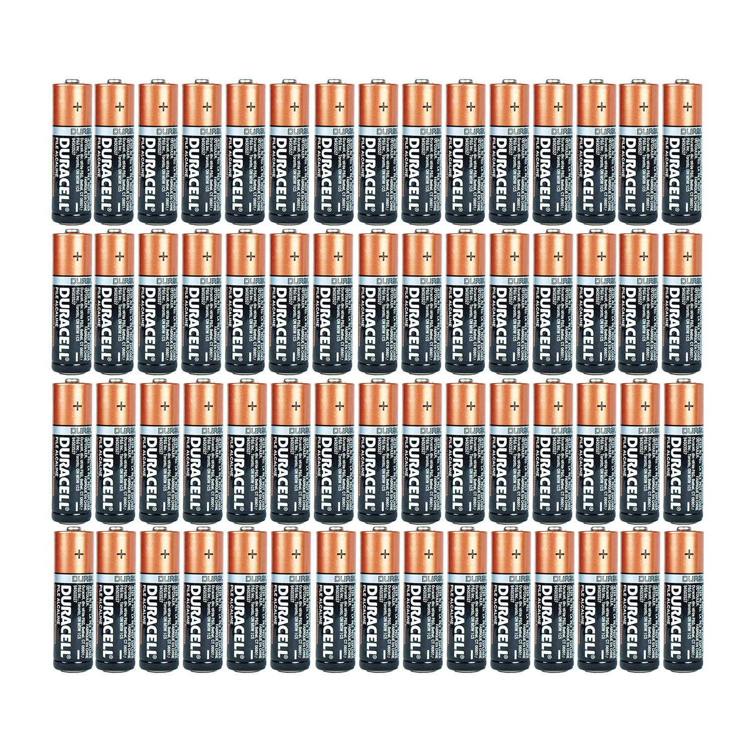 Duracell Duralock Copper Top AA Alkaline Batteries - 60 Pack Long Lasting Power for Flashlights, Toys, Remote Controls & Electronics