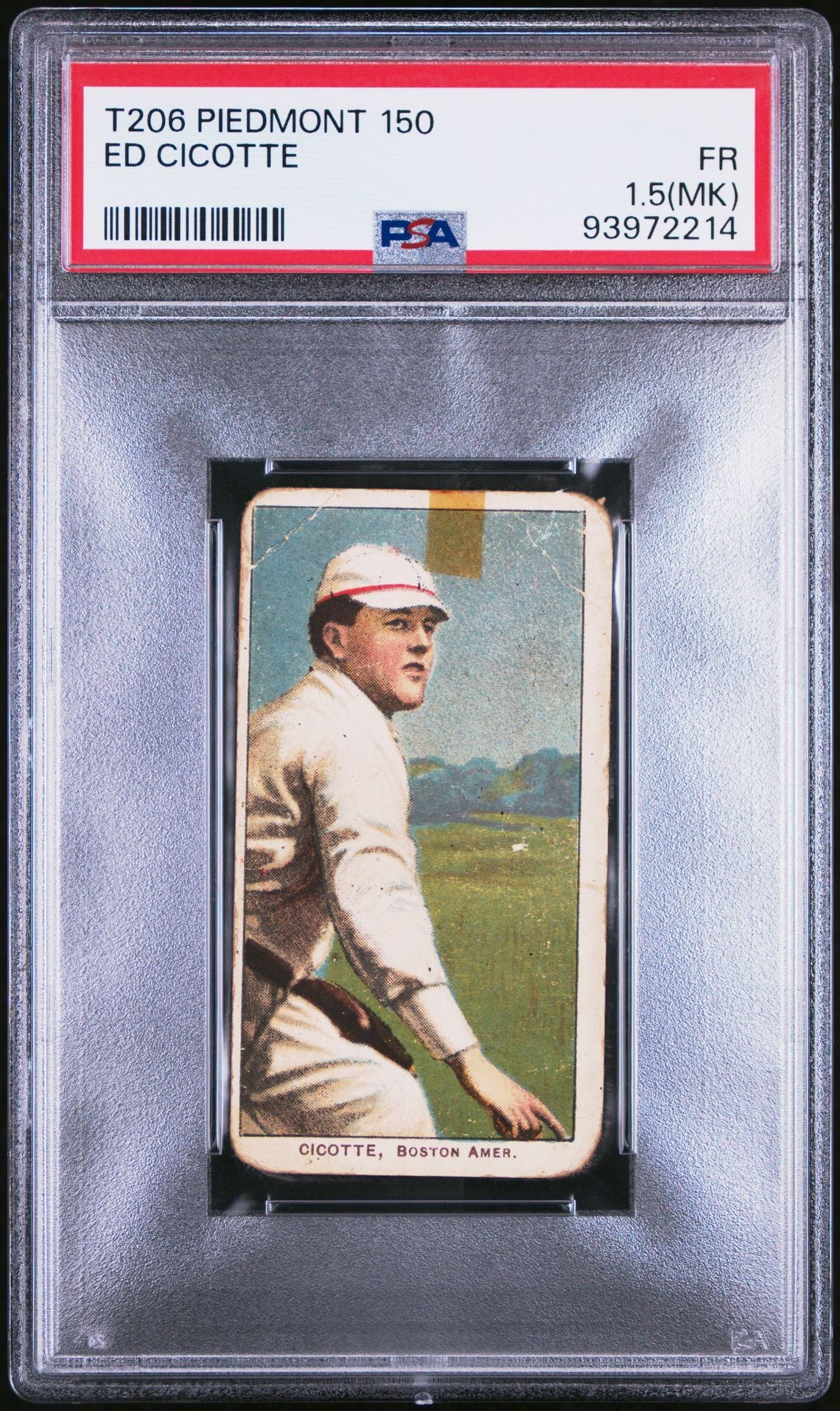 1909 T206 Piedmont 150 Ed Cicotte Tobacco Baseball Card PSA Graded #93972214 - Perfect for Collectors, Vintage Sports Memorabilia & Baseball History Enthusiasts