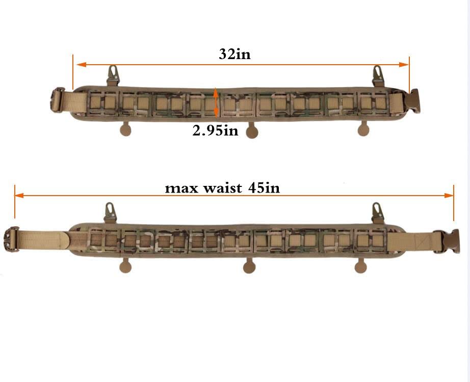 Tactical MOLLE Belt with Adjustable Suspenders - Multi-Functional Hunting & Patrol Waist Belt - Perfect for Outdoor Adventures, Military Training & Survival Gear