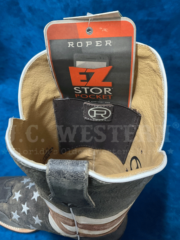 Roper Women's American Flag Cowboy Boots - Red, White & Blue Patriotic Western Boots for Country Line Dancing, Rodeo & 4th of July Celebrations