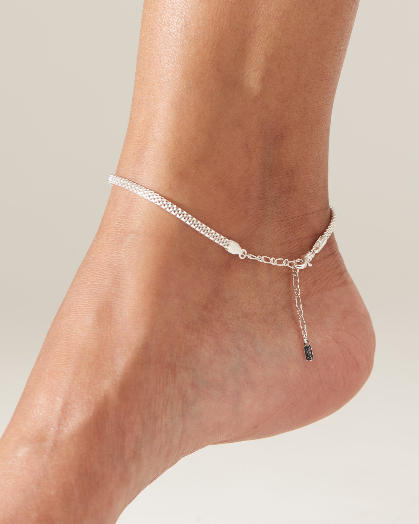 Elegant Maren Silver Anklet for Women - Dainty Adjustable Ankle Bracelet for Beach, Summer & Boho Style Outfits