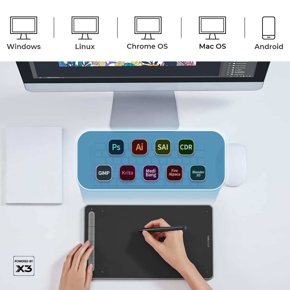 XP-PEN Deco LW Bluetooth Drawing Tablet 10