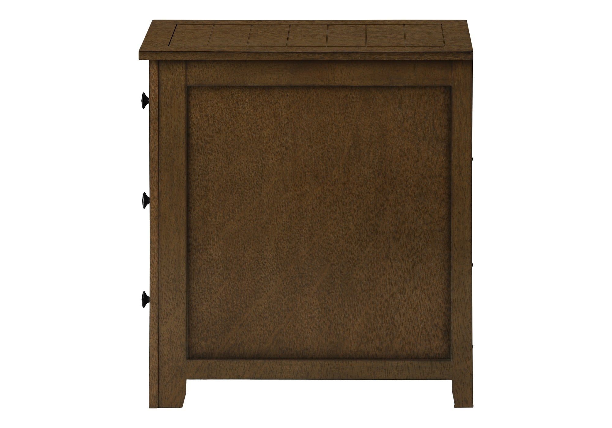 Brown Wood Veneer Accent Table with Storage Drawer - Transitional Nightstand for Bedroom, Living Room & Office - Compact Side Table with Shelf & Drawer for Small Spaces