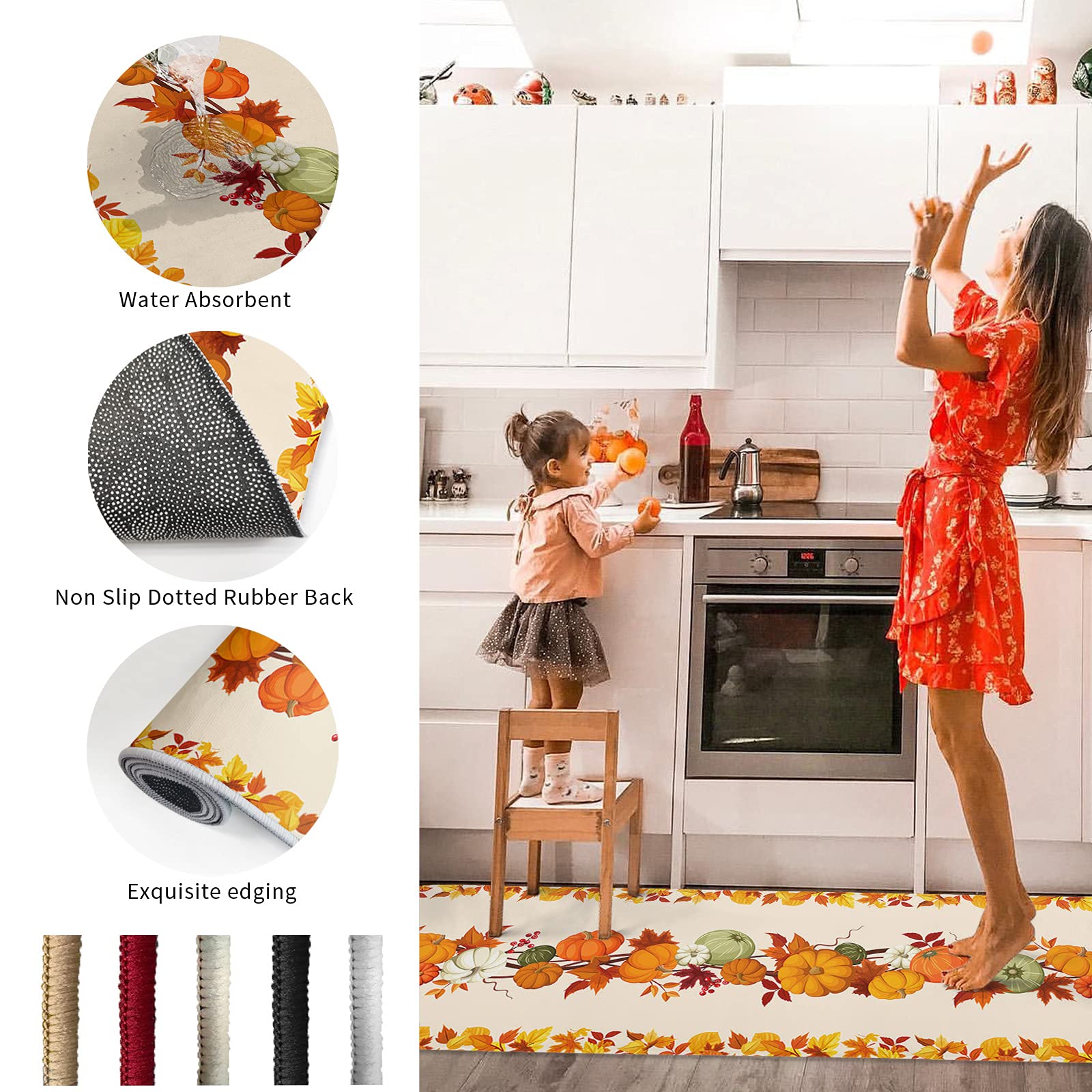 Anti-Fatigue Kitchen Mat - Non-Slip Standing Desk & Floor Mat for Home, Office, Sink Area - 18