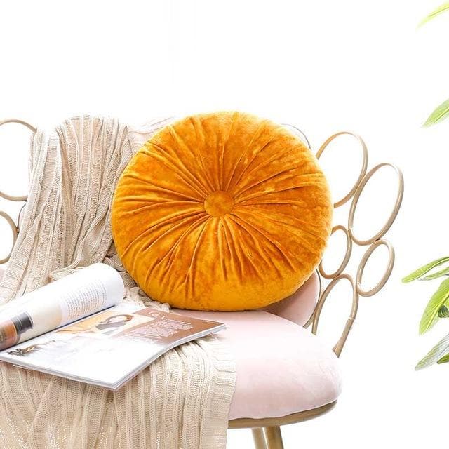 Luxury Crushed Velvet Round Pillow - Soft & Stylish Home Decor for Sofa, Bed, or Nursery - Perfect for Living Room, Bedroom, and Nursery Decor