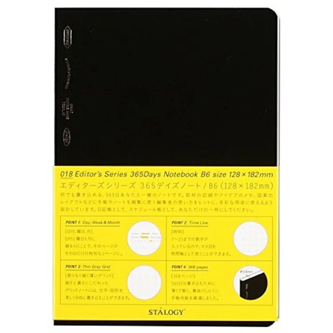 STALOGY Editor's Series 365 Days Notebook - A5 Grid Journal for Daily Planning, Sketching & Note Taking | Perfect for Bullet Journaling, Work Notes & Creative Writing | Nitto Brand