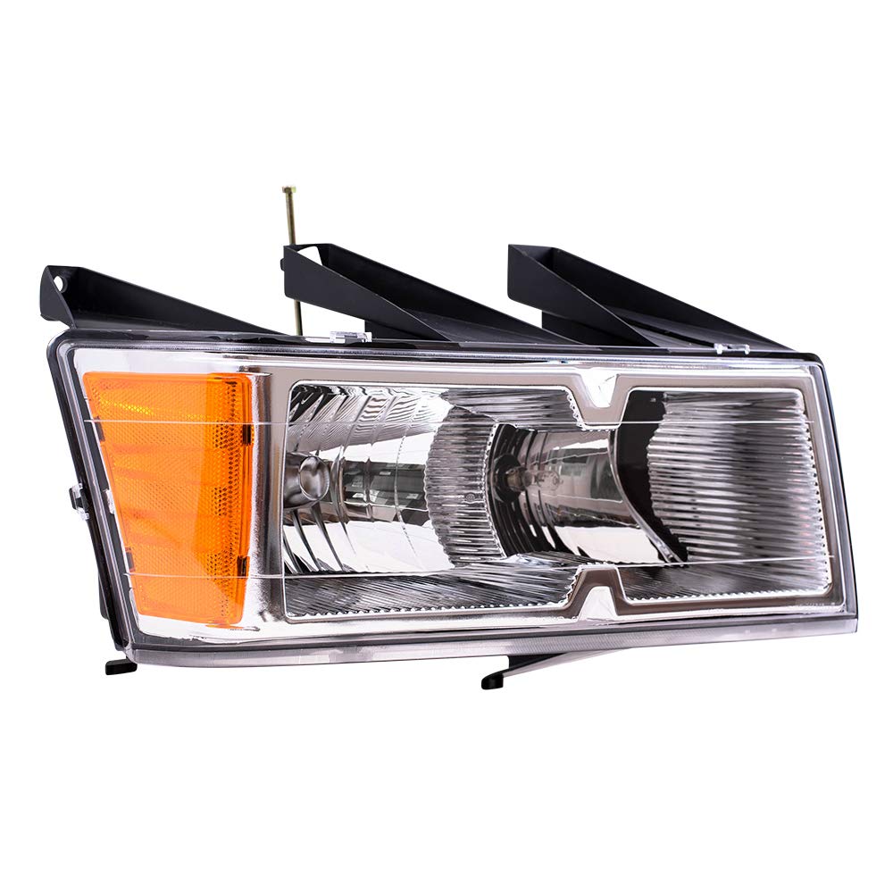 Brock Replacement Headlight Assembly Set - Driver & Passenger Side Compatible with 2004-2012 Chevy Colorado & GMC Canyon Pickup Trucks | Easy Installation, Improved Visibility for Night Driving & Off-Road Adventures