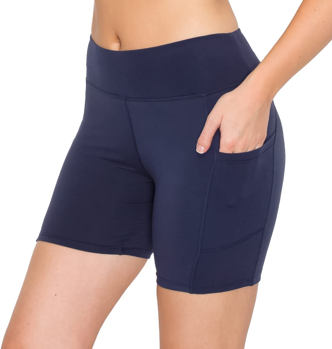ALWAYS Women's High Waisted Biker Shorts - 3