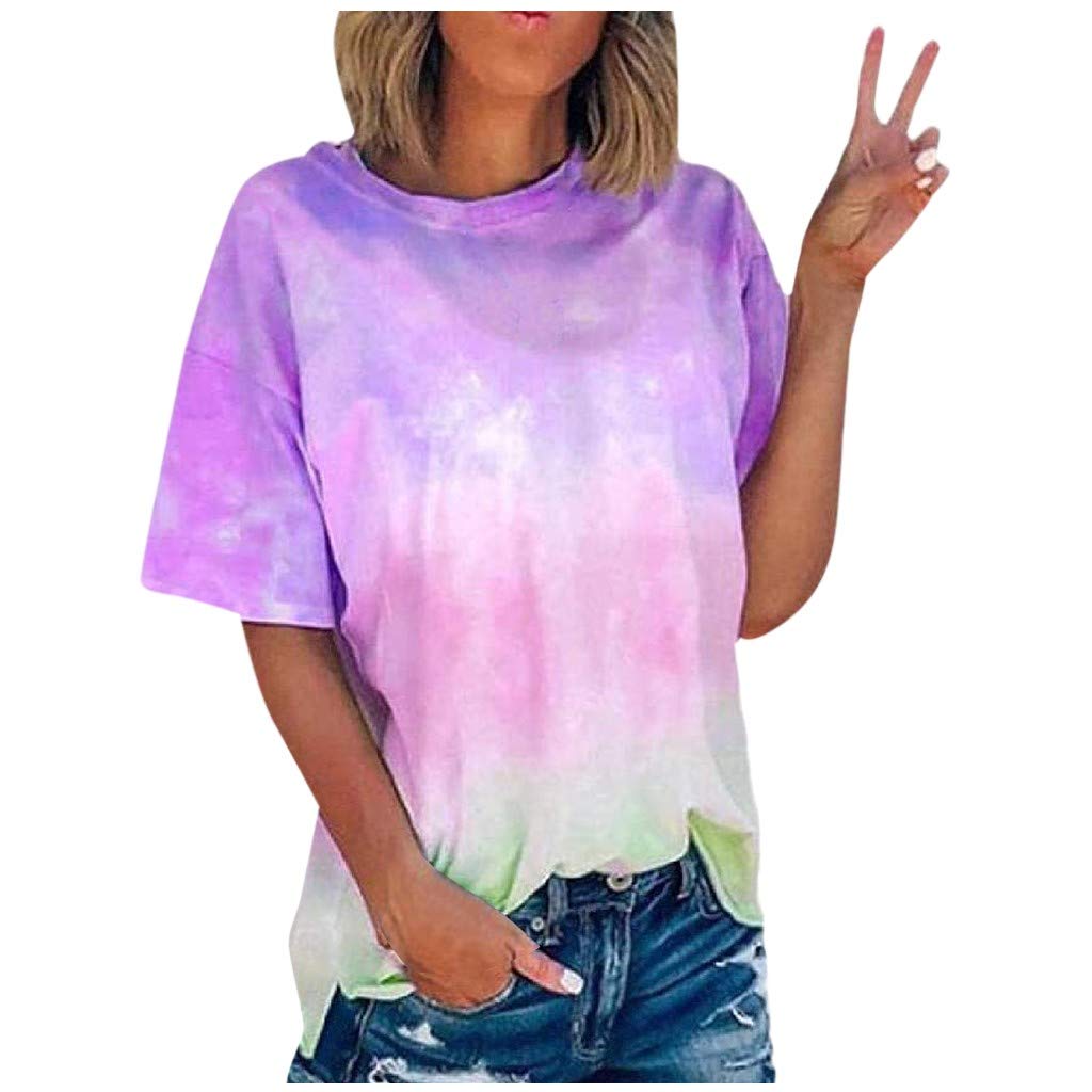 FABIURT Women's Casual Printed Short Sleeve T-Shirt - Cute Summer Beach Blouse Top for Women | Perfect for Vacation, Outing & Daily Wear