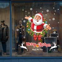 2019 Merry Christmas Wall Stickers - Removable Holiday Home Decor for Living Room, Bedroom, Kids Room | Single-Piece Package Mural Decals | Perfect for Christmas Party, Family Gathering & Festive Home Decoration