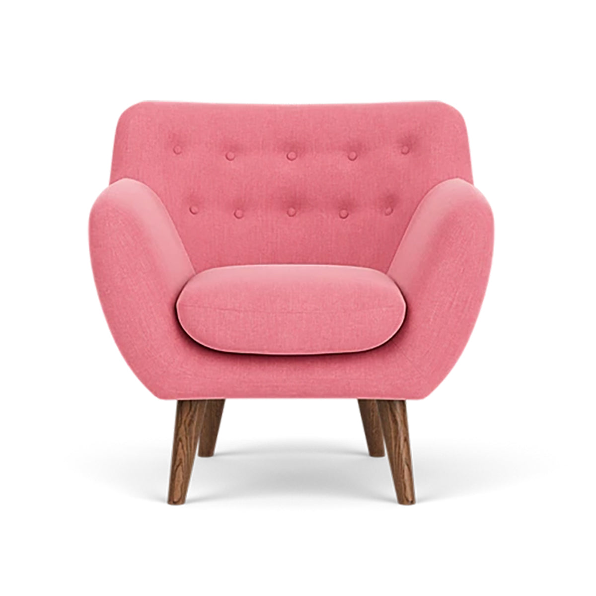 Anne Fabric Armchair - Modern Upholstered Accent Chair for Living Room, Bedroom & Office - Comfortable Lounge Chair with Sturdy Wooden Legs (Perfect for Reading, Relaxing & Home Decor)