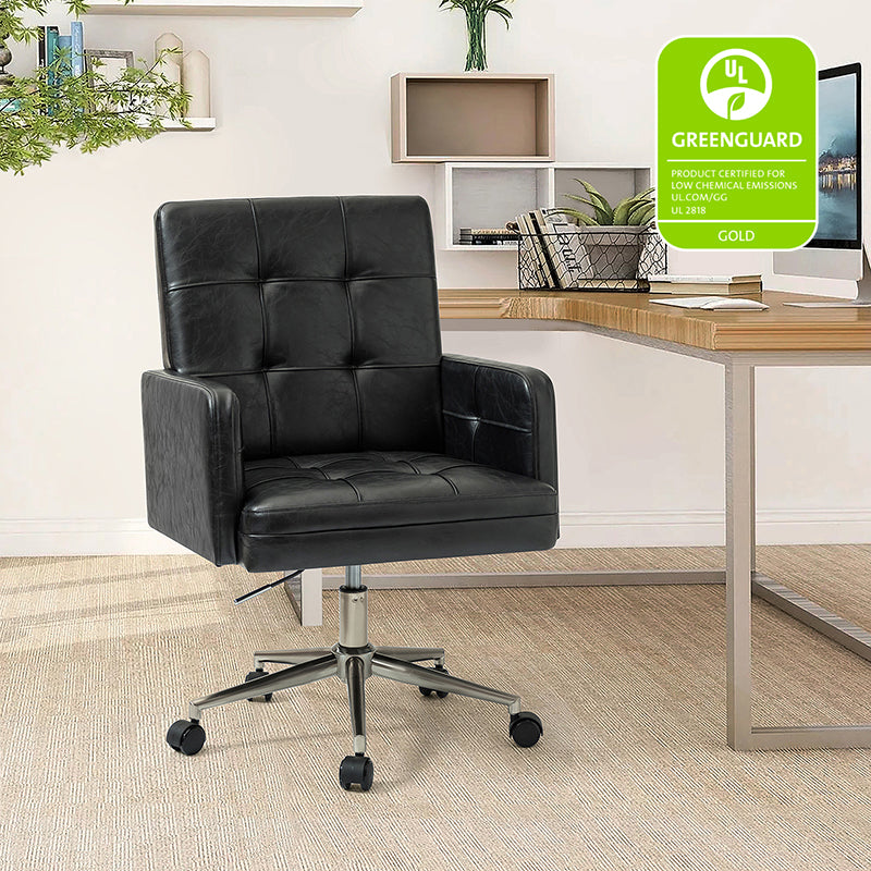 Ergonomic Leo Task Chair - Adjustable Office Chair with Lumbar Support for Home & Office Workspaces - Perfect for Long Hours of Sitting, Computer Work, and Study Sessions