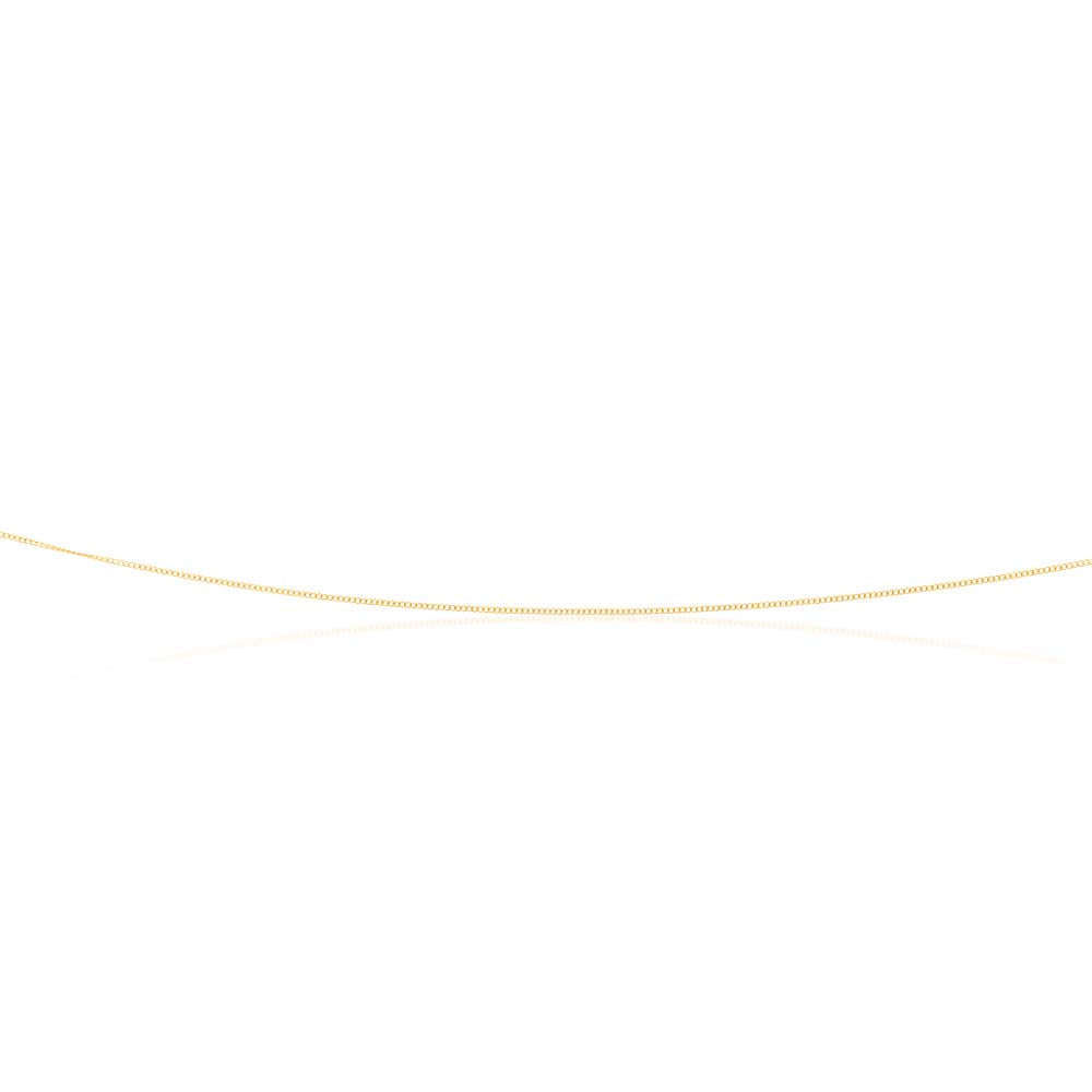 9ct Yellow Gold 18 Gauge Fine Curb 41cm Chain Necklace for Women - Elegant Jewelry Gift for Birthday, Anniversary & Special Occasions