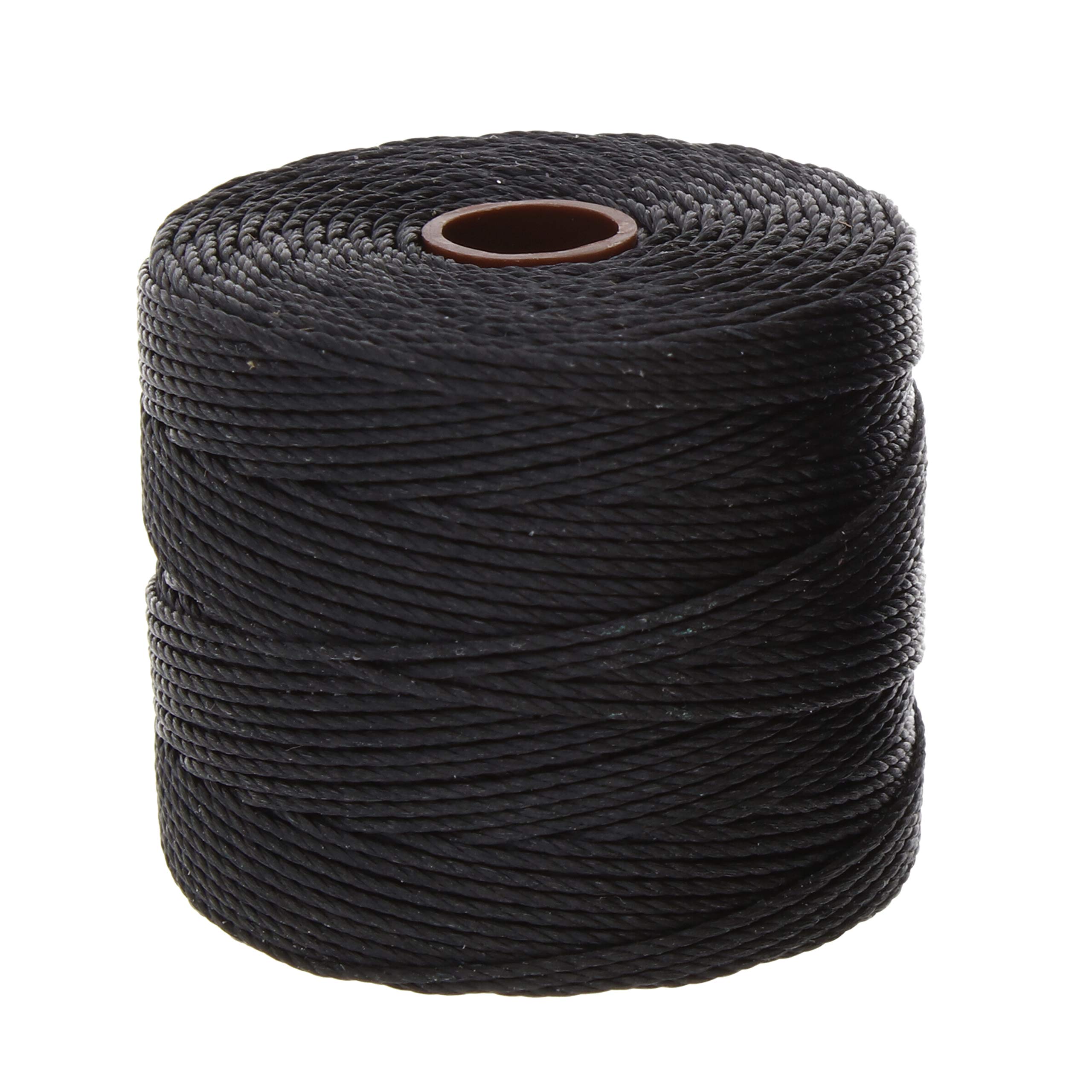 The Beadsmith S-Lon Bead Cord – 0.5mm Twisted Nylon Stringing Cord for Jewelry Making, Black (TEX210) – 77 Yards Spool – Perfect for Beading, Bracelets & DIY Craft Projects