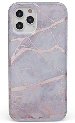Lavender Gray & Rose Gold Marble