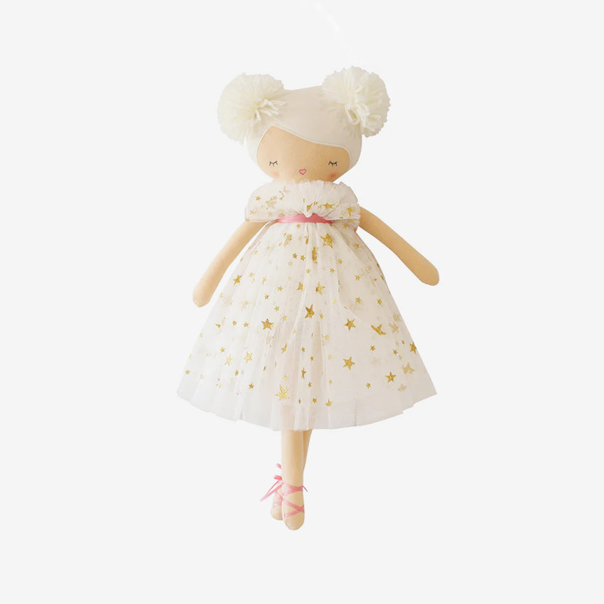 Alimrose Pom Pom Doll Luna - Soft Plush Stuffed Animal Toy for Kids, Girls & Boys | Perfect for Cuddling, Nursery Decor, Birthday Gifts & Playtime Companions