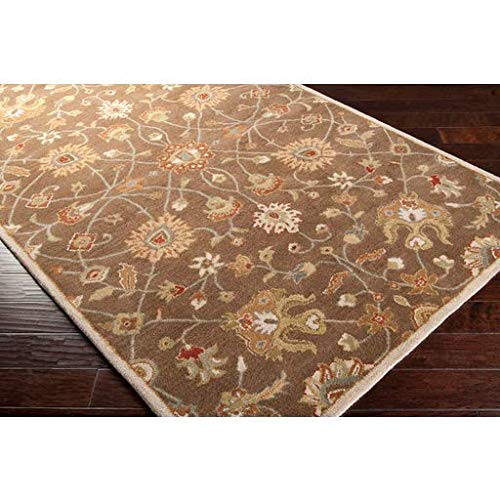 Surya Floral Traditional Area Rug 6x9 Feet Brown - Perfect for Living Room, Bedroom & Home Decor