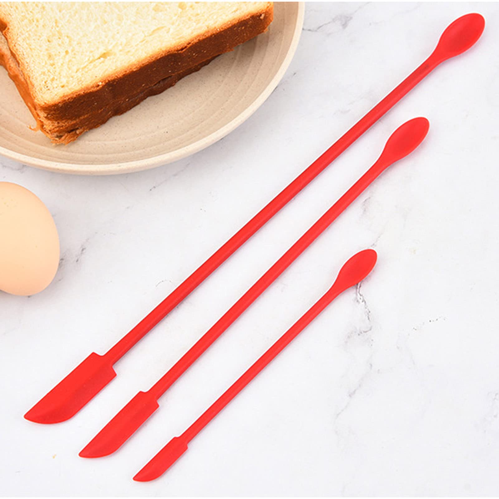 6-Pack Mini Silicone Spatulas - Reusable Double-Ended Small Jar Spoons for Kitchen Baking, Cosmetics & Beauty Products | Perfect for Jars, Bottles, Creams & Tight Containers