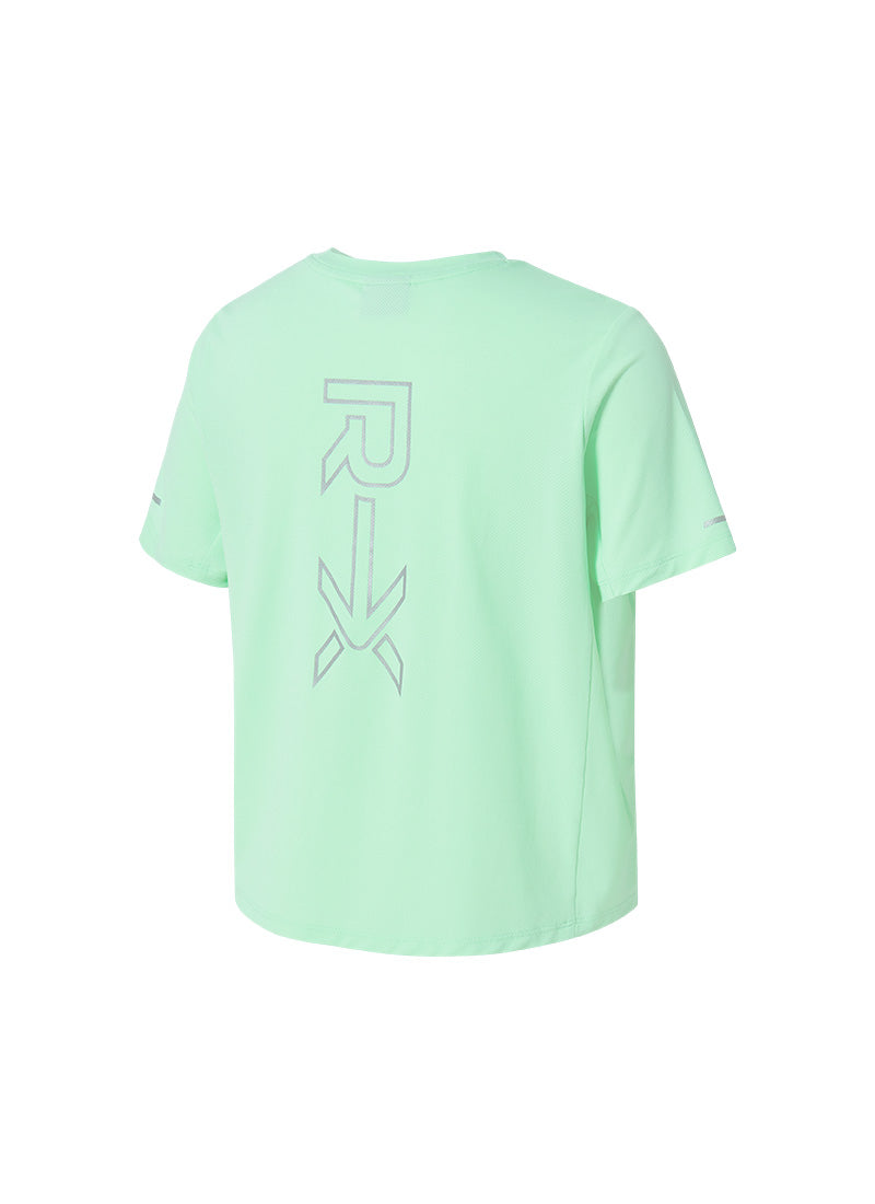 RX Air Mesh Crop Short Sleeve Women's Workout Top - Breathable Athletic Shirt for Running, Yoga & Gym