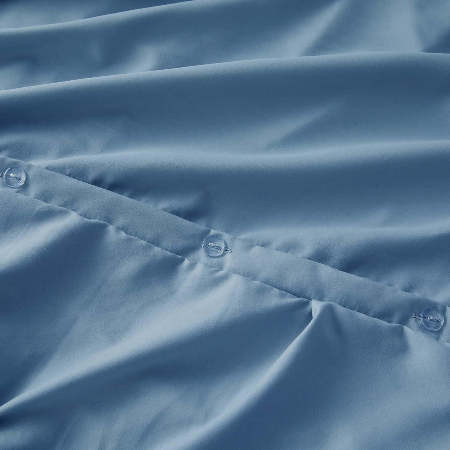 Nestl Blue Heaven Queen Size Duvet Cover Set - 3 Piece Pintuck Duvet Cover with Button Closure, Double Brushed Fabric, 90x90 Inches & 2 Pillow Shams | Soft & Breathable Bedding for Cozy Nights, Guest Room Decor, Luxury Hotel Style Bedroom Upgrade
