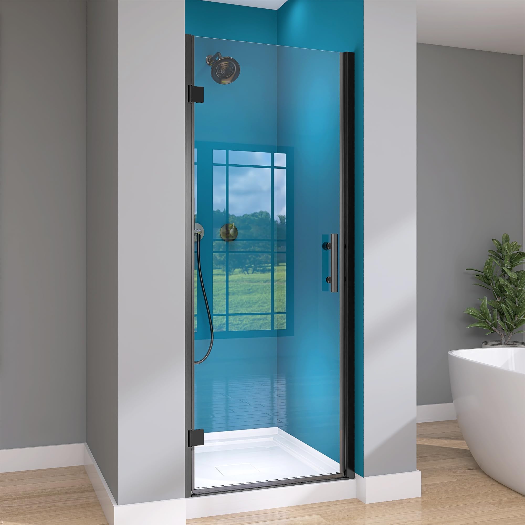 GETPRO Frameless Pivot Shower Door 30