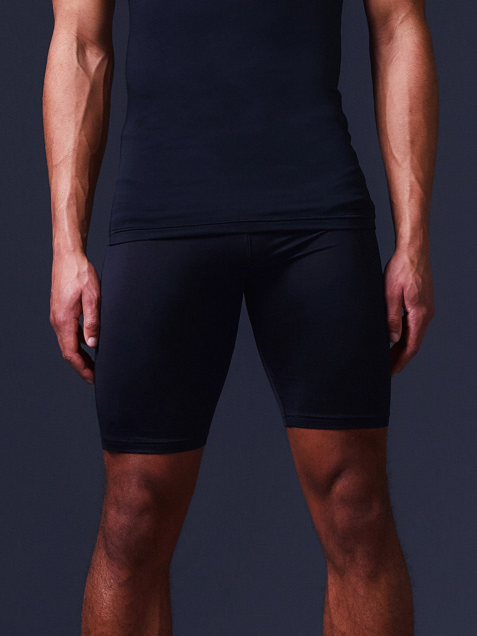SRBS 01 Baselayer Shorts for Men - Moisture Wicking, Breathable & Quick Dry Workout Shorts - Black - Perfect for Running, Gym & Outdoor Sports