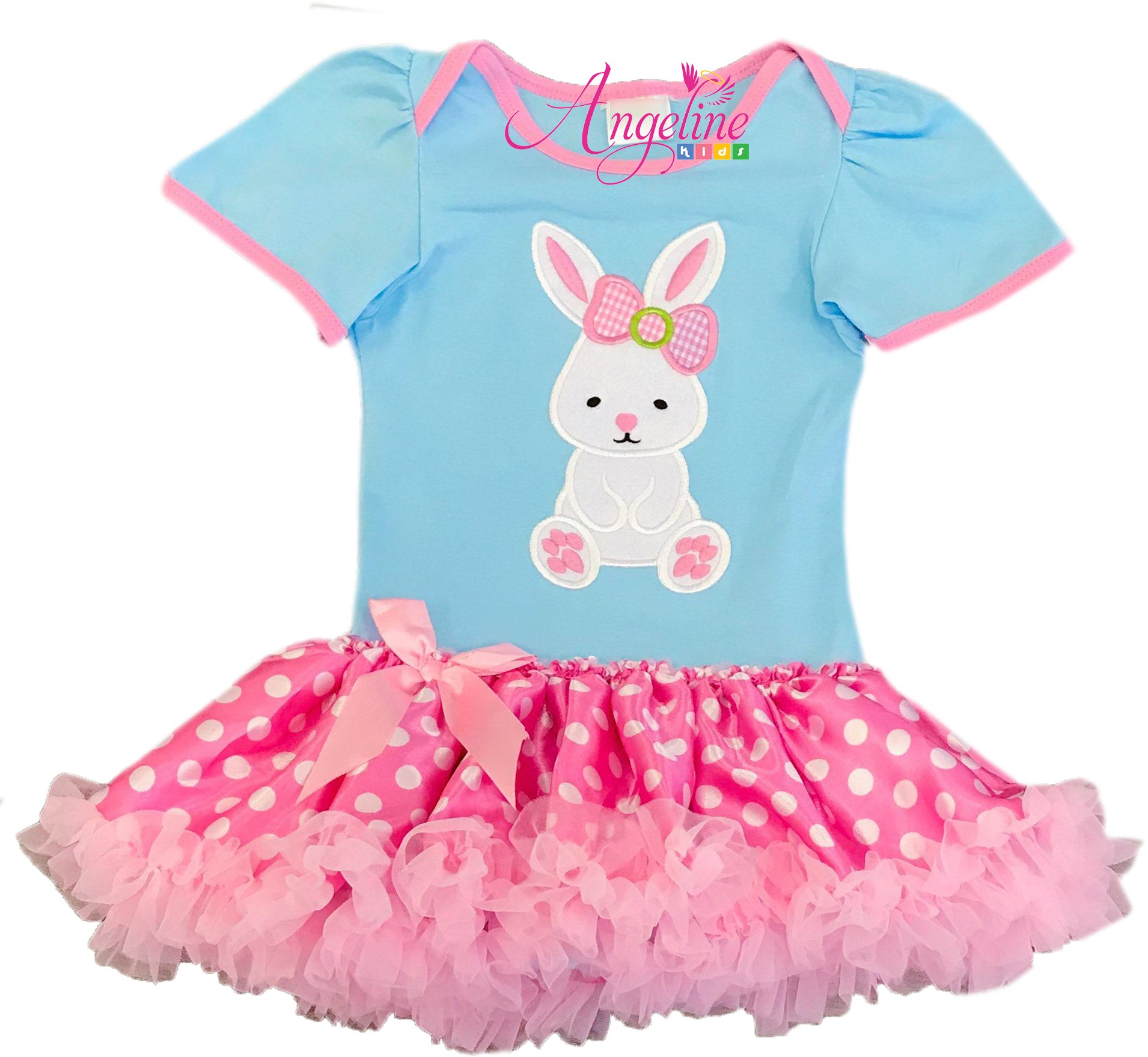 Baby Girls Valentine Easter Day Outfit - Boutique Floral Bodysuit & Tutu Set for Easter, Valentine's Day & Special Occasions