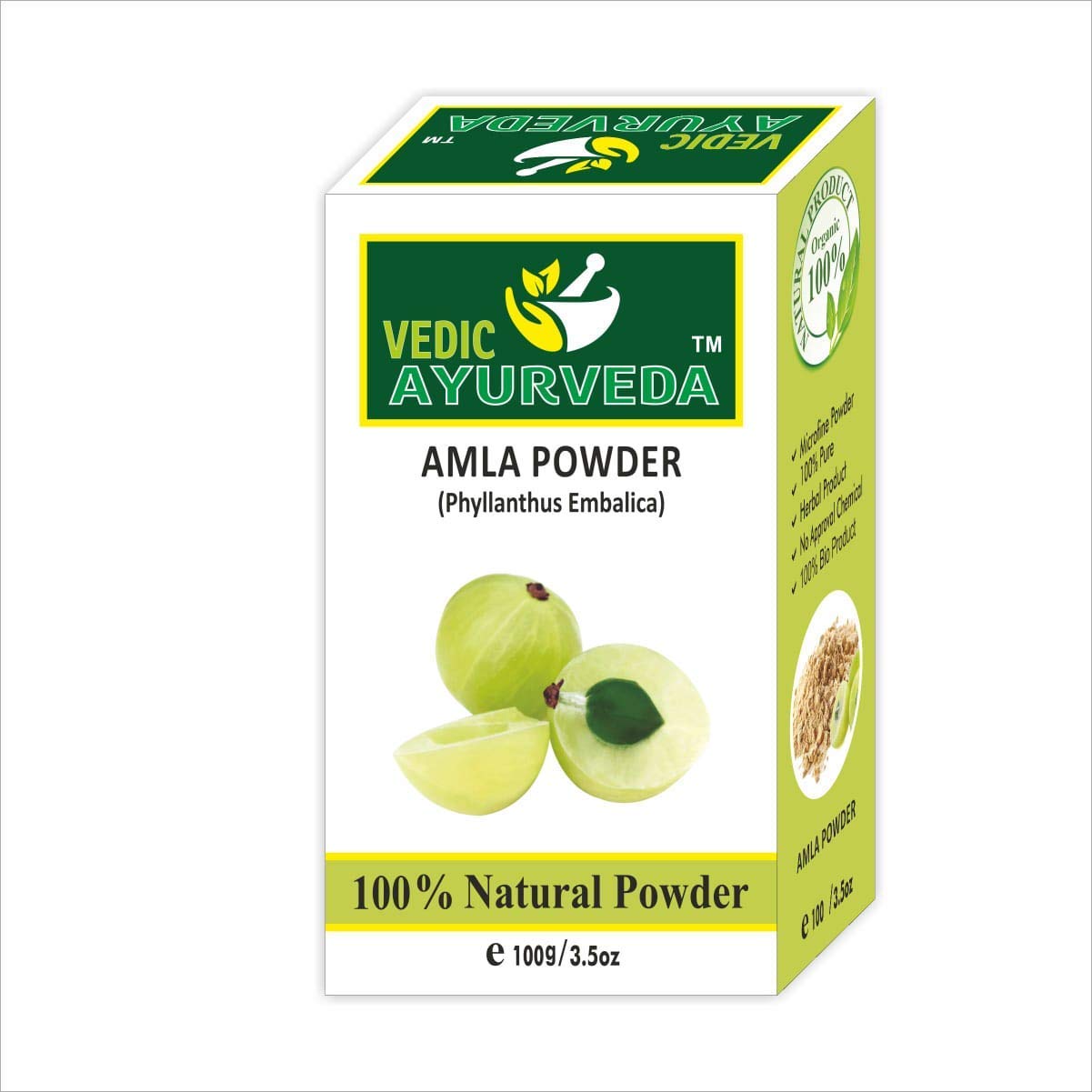 VEDICAYURVEDA Pure Organic Hair Care Combo - Amla Powder, Shikakai Powder, Reetha Powder & Bhringraj Powder (4 Items, 400g) for Natural Hair Growth, Scalp Treatment & Deep Conditioning - Perfect for DIY Hair Masks & Ayurvedic Hair Care Routines