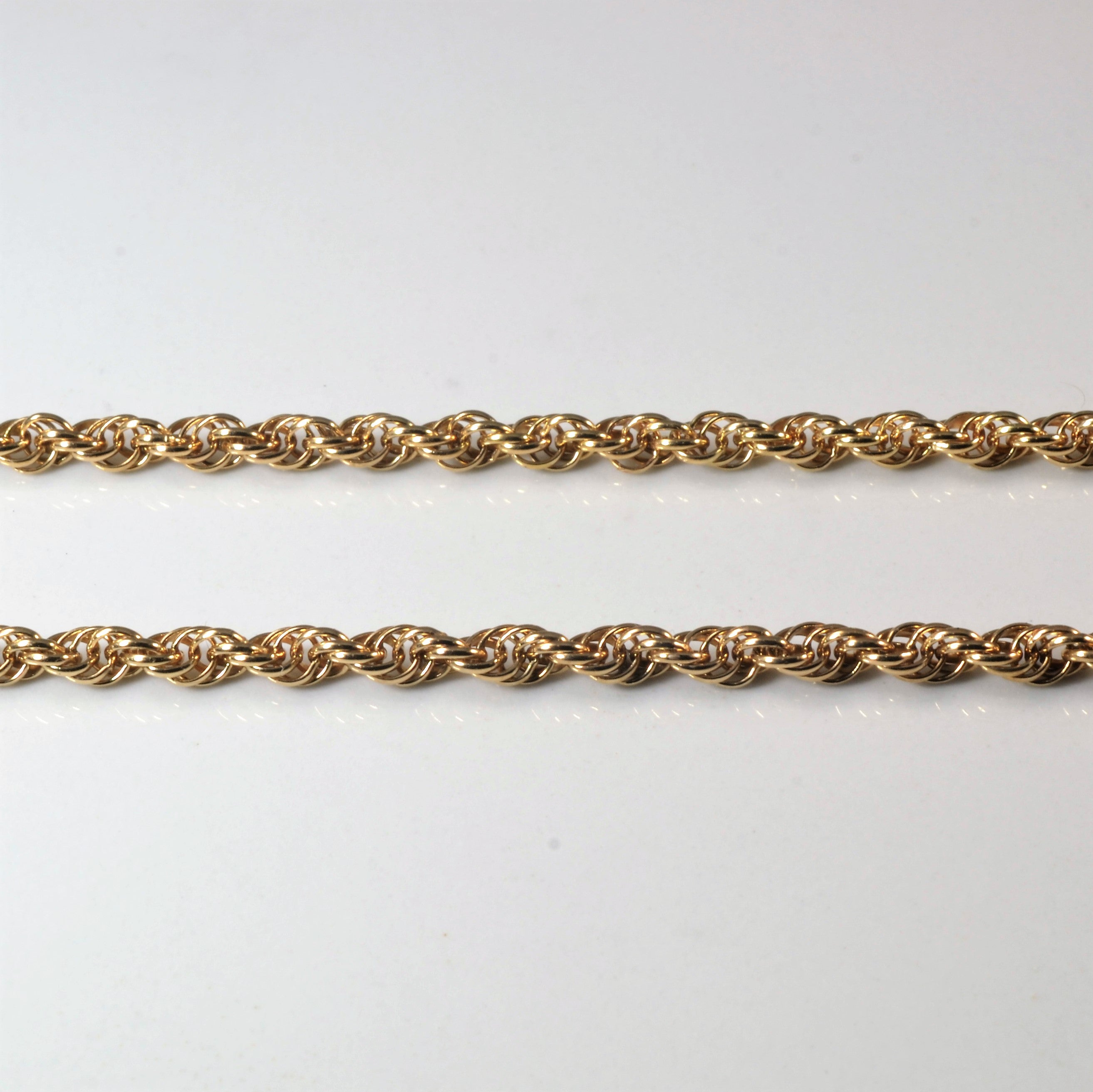 10k Yellow Gold Rope Chain Necklace for Women - 15 Inch Solid Gold Rope Chain | Perfect for Layering, Gifts & Everyday Wear