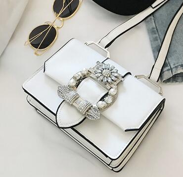 Luxury Designer Handbags for Women - Diamond Lock PU Leather Shoulder Bags - Elegant Ladies Fashion Accessories for Work, Party & Evening Events