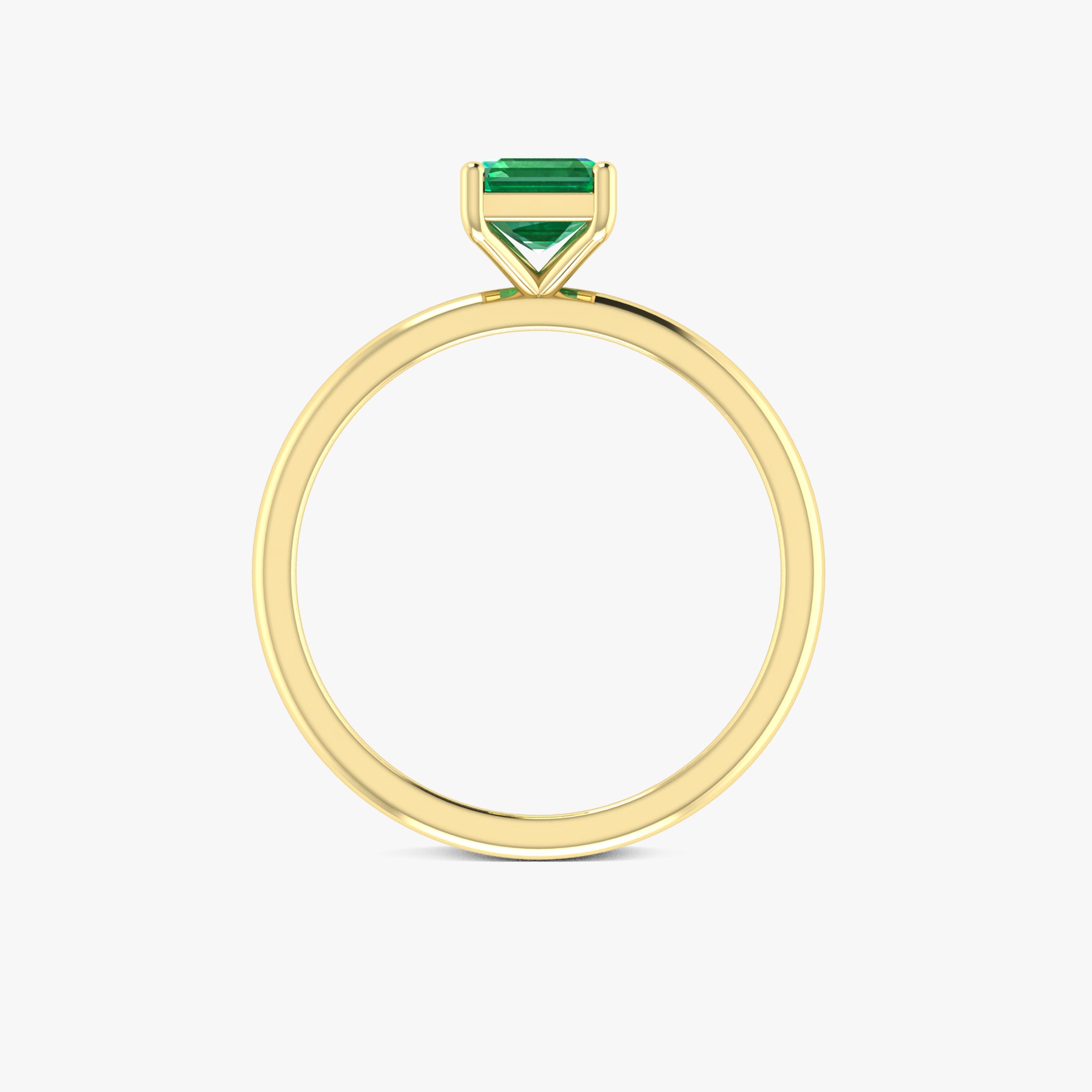 Green Emerald Faceted Cut Gemstone Ring for Women – Elegant Vintage Jewelry for Engagement, Wedding & Special Occasions
