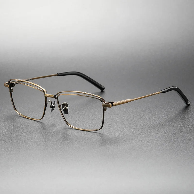 Aimee Unisex Full Rim Square Titanium Eyeglasses Frame 94950 - Lightweight Durable Glasses for Men & Women - Perfect for Reading, Working & Daily Wear