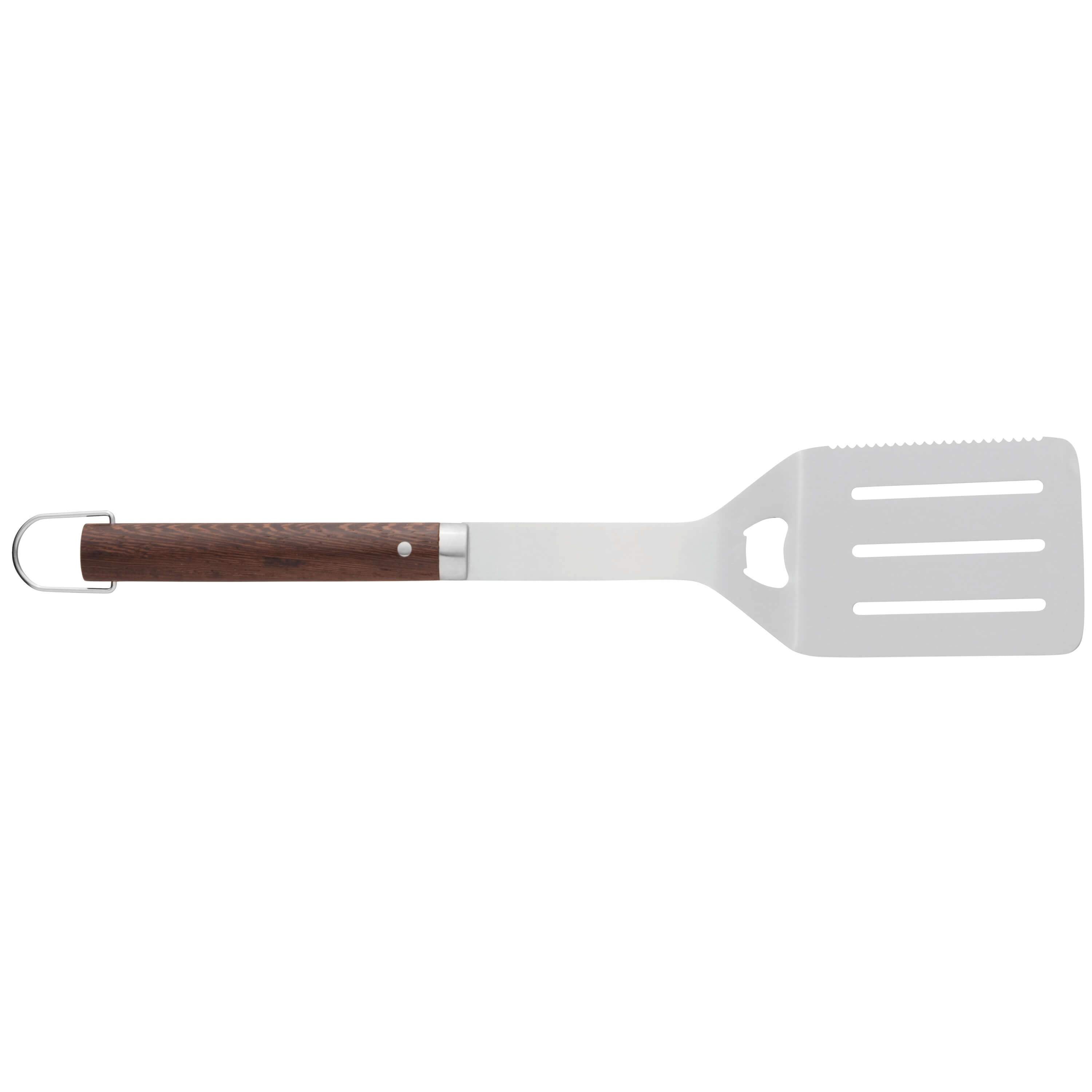 BergHOFF Essentials 3-Piece BBQ Grill Set with Wood Handles - Stainless Steel Tongs, Spatula and Basting Brush for Outdoor Grilling, Backyard Cookouts & Camping Accessories