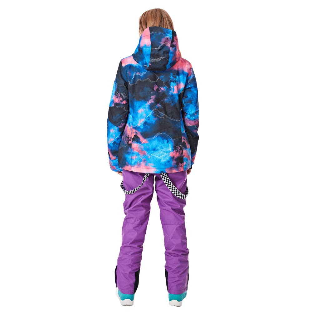 GS SNOWING Women's Ski Jacket & Pants Set - Windproof Waterproof Insulated Snowsuit for Winter - Warm Snowboarding Coat for Skiing & Outdoor Activities