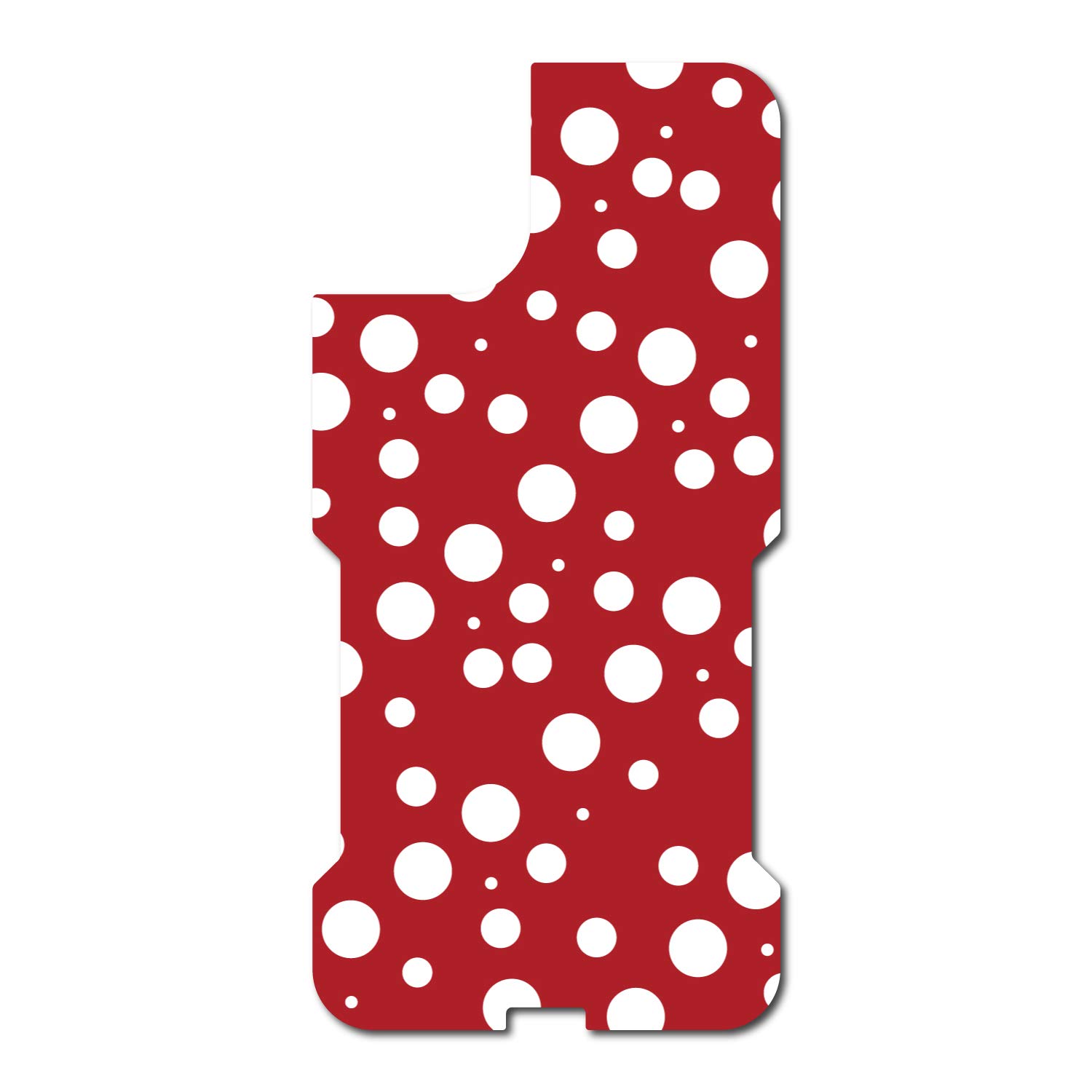 DistinctInk Custom Skin Decal for OtterBox Commuter iPhone 11 Pro Max (6.5 Inch) - Red White Polka Dots Design - Protective Phone Sticker for Everyday Use & Personalization