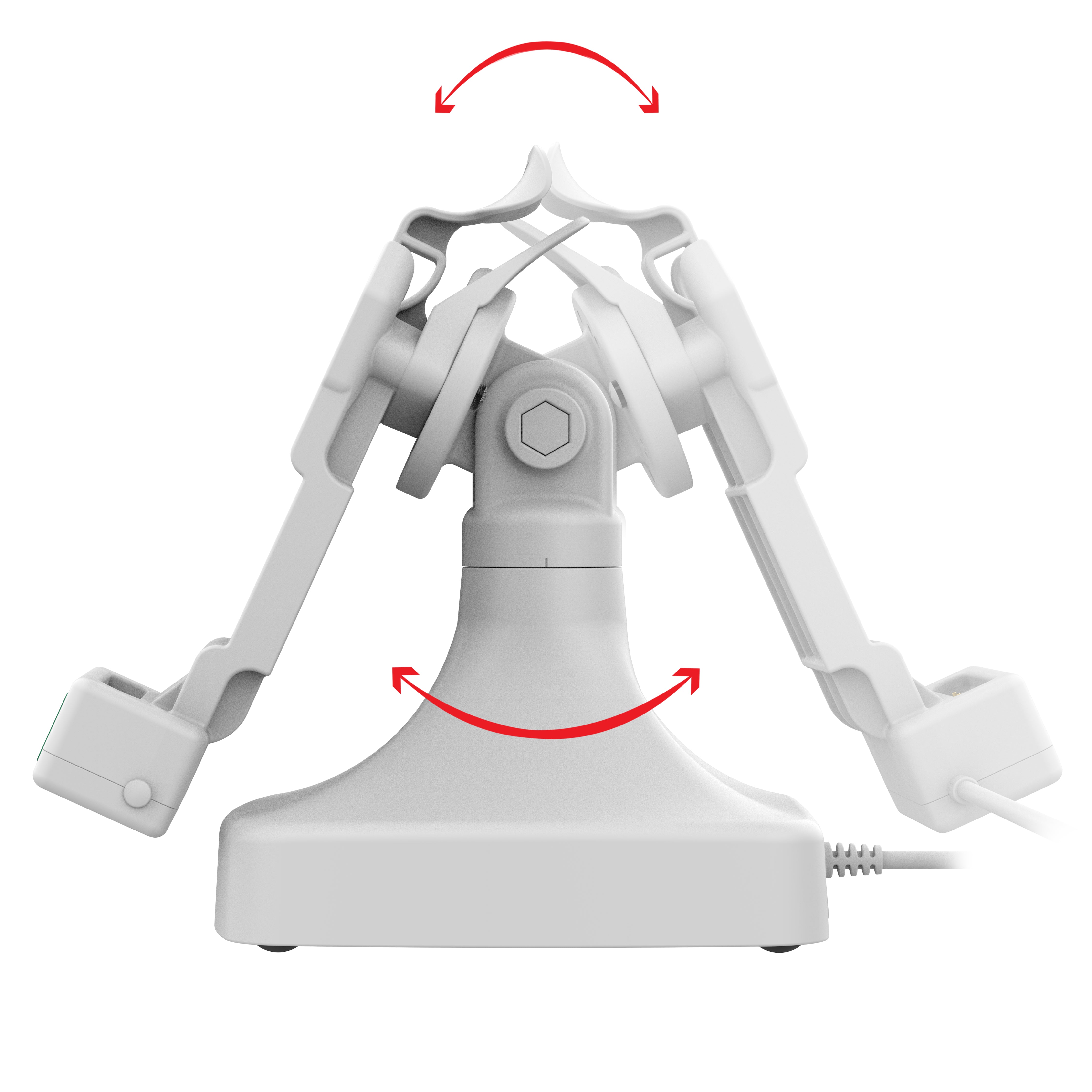 GDS® Uni Conn™ Tilt & Swivel Dock with PoE + Data - Gray (RAM GDS DOCK D14 U1E 2A GRY) - Perfect for Office Workstations, Conference Rooms & Home Office Setups