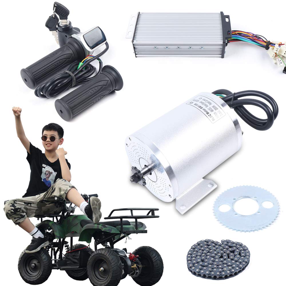48V 2000W Brushless Electric Motor Kit with Controller - High Performance Ebike Conversion Kit for Scooters, Go Karts & Motorcycles (4300 RPM) - Perfect for DIY Electric Bike Upgrades and Off-Road Vehicles
