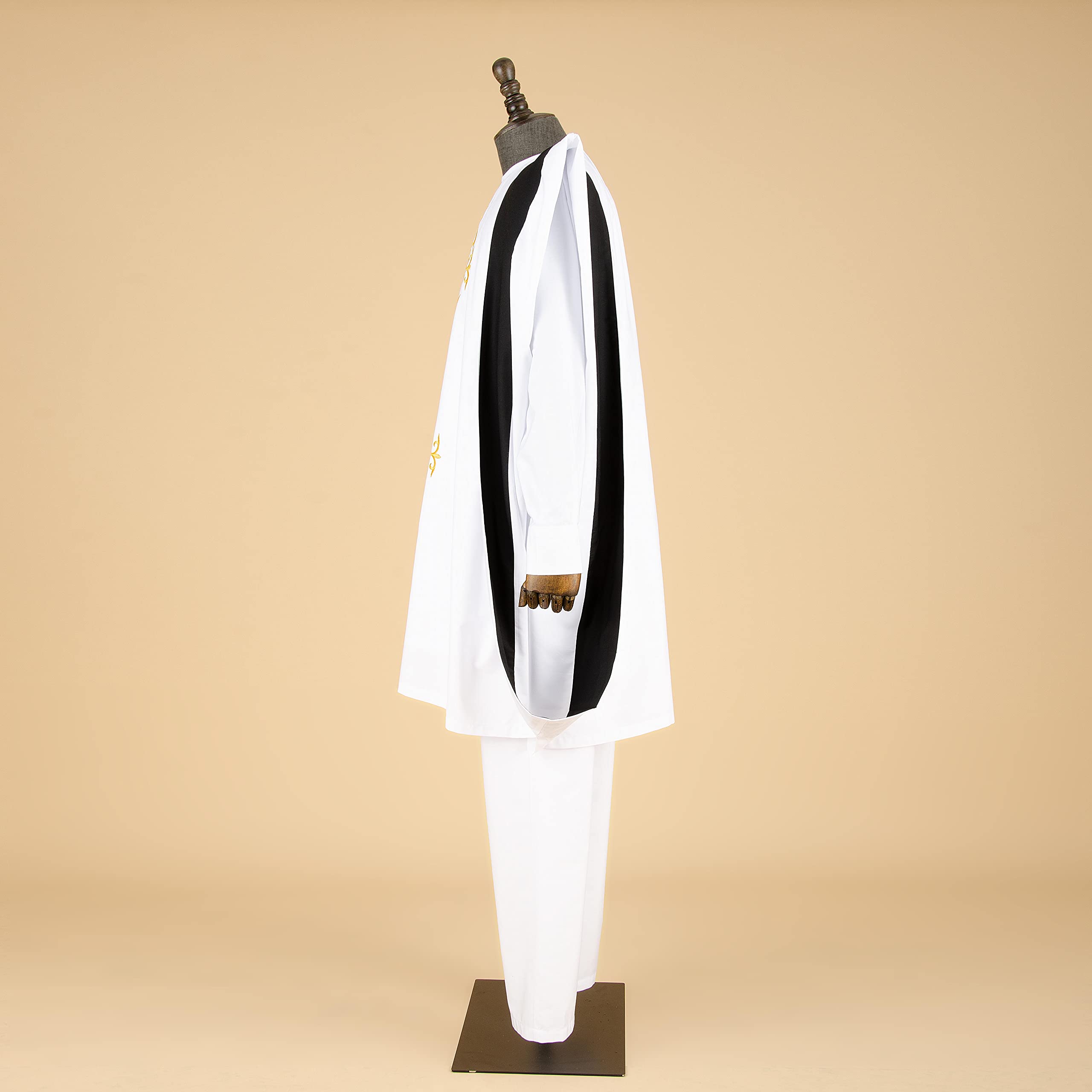 African Dashiki Outfits for Men - 3 Piece Set with Embroidery Agbada Robe, Plus Size Coats, Shirts & Pants | Traditional Cultural Wear for Weddings, Parties & Special Events