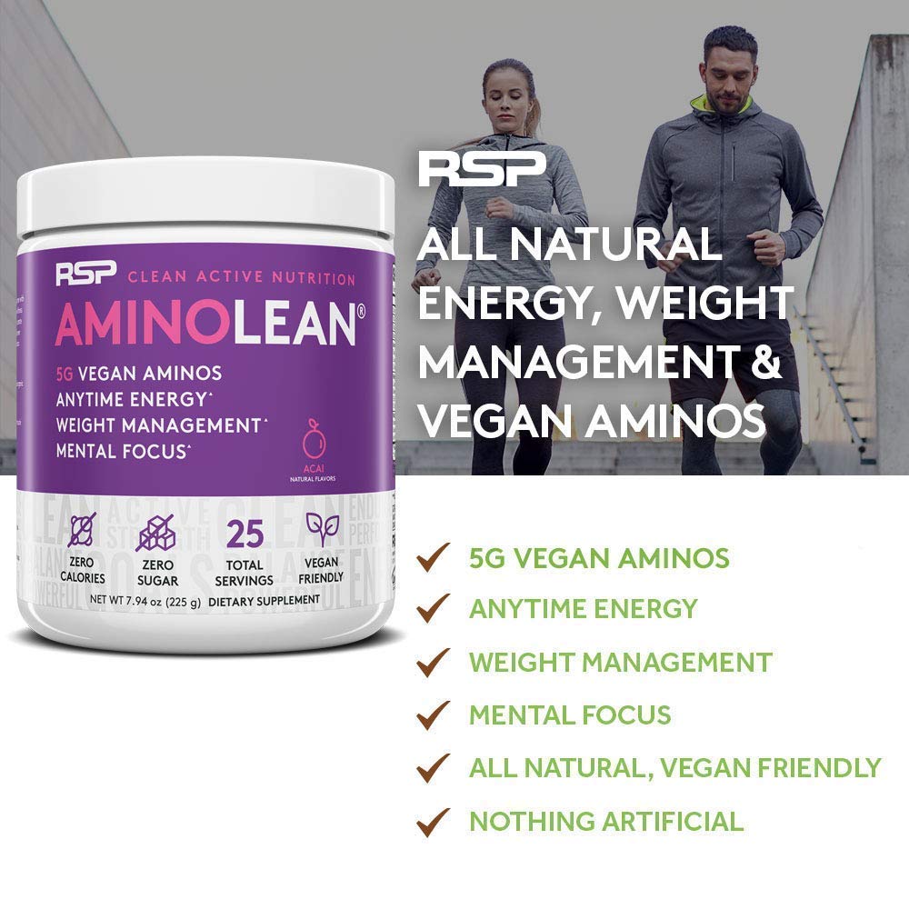 RSP NUTRITION Vegan AminoLean Pre Workout Energy Supplement - Pineapple Coconut Flavor (25 Servings) & TrueFit Protein Powder - Chocolate (2 LB) | Boost Performance & Muscle Recovery for Gym & Fitness Enthusiasts