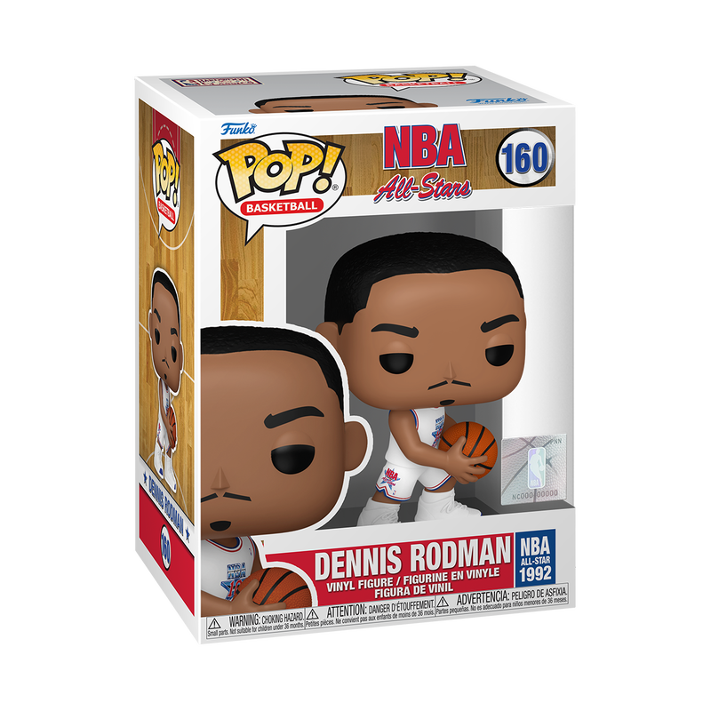 Dennis Rodman NBA Basketball Funko Pop Vinyl Figure #160 with Protector Case - Perfect for Collectors, Fans, and Sports Memorabilia Displays