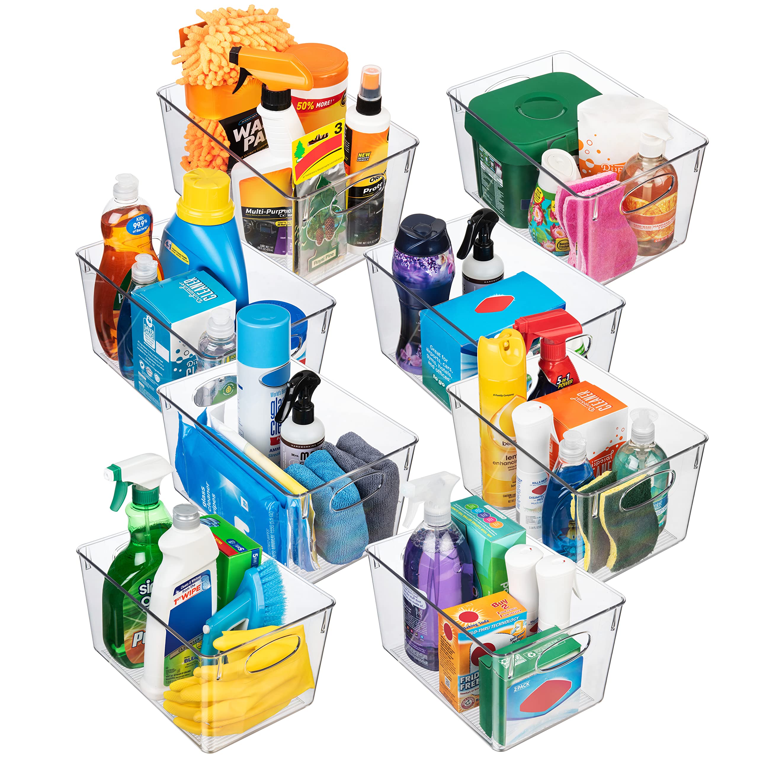ClearSpace Plastic Storage Bins with Lids – 8-Pack Pantry & Fridge Organizers for Food Storage, Cabinet Organization – Airtight Kitchen Containers for Cereal, Snacks & Dry Goods