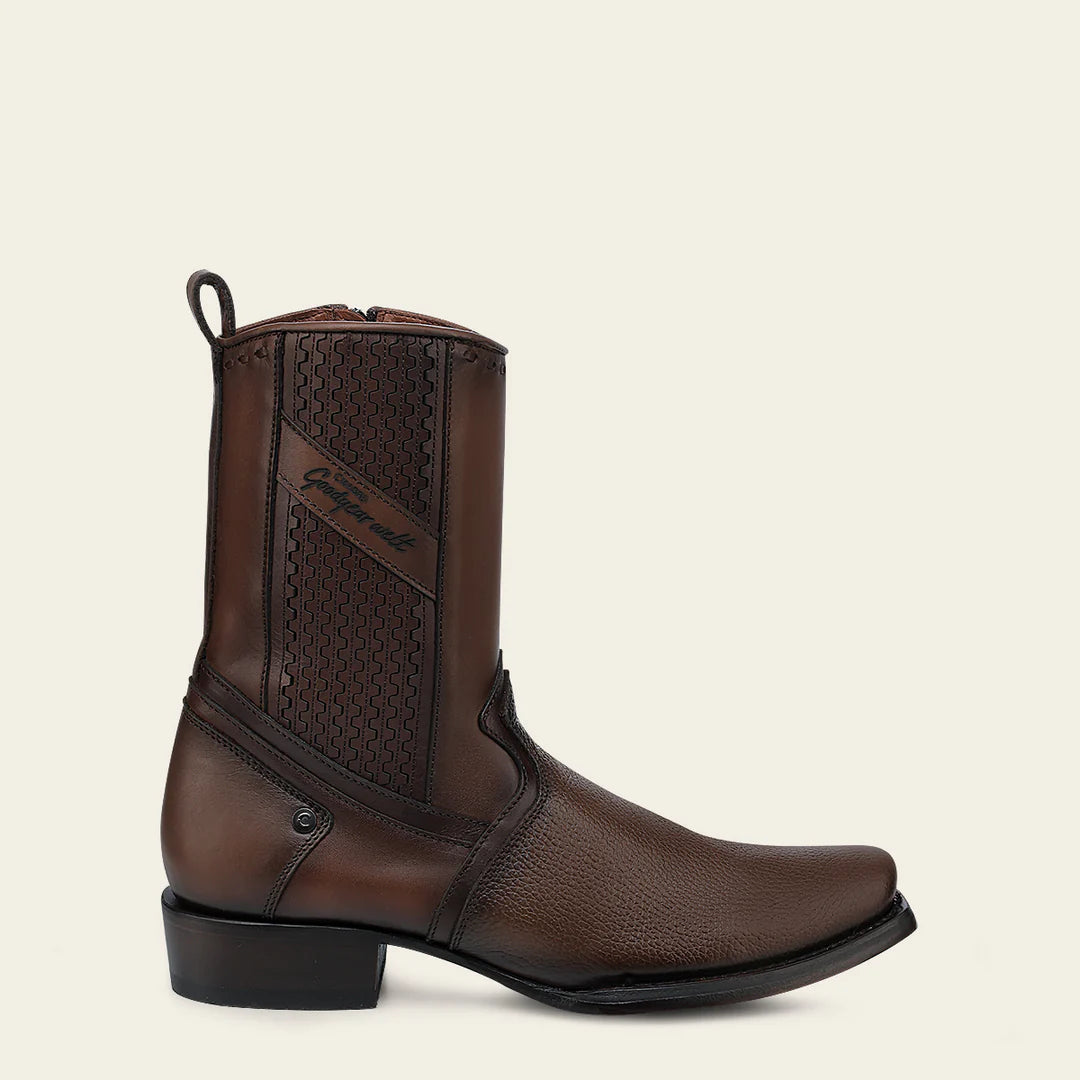 1J3FRS Cuadra Honey Dress Cowboy Boots for Men - Genuine Cowhide Leather Western Boots for Rodeo, Country Dance & Casual Wear